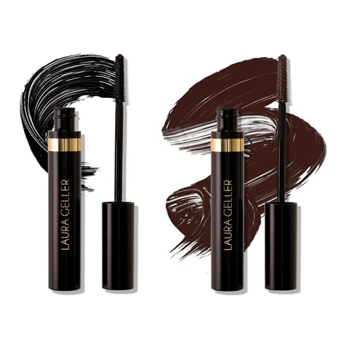 LAURA GELLER Kajal Longwear Mascara – Black – Volumizing, Lengthening, & Defining Mascara - Smudge‑Proof & Flake‑Proof Wear, Buildable Formula