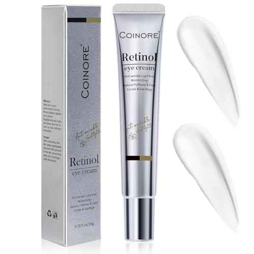 Retinol Under Eye Cream - Cream for Men & Women, Dark Circles, Puffiness & Wrinkles, Anti-Aging Eye Cream for Fine Lines, 0.7 Fl Oz