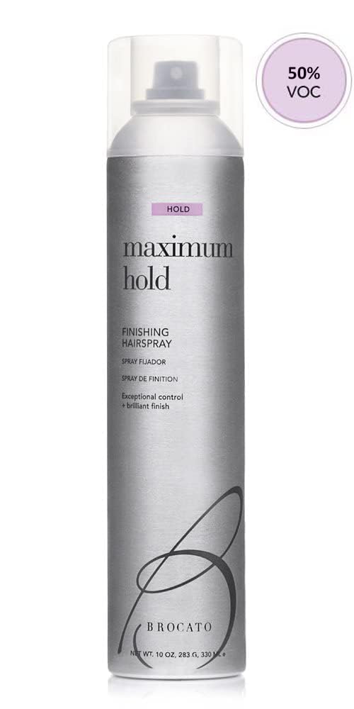 Brocato Maximum Hold Hairspray - 10oz | Exceptional Control & Brilliant Finish for All Hair Types