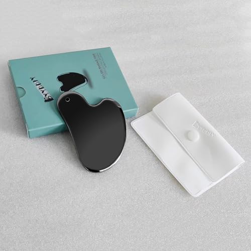 BYYDDIY Stainless Steel Gua Sha Facial Tools, Metal Gua Sha for Face,Tighten Skin Massage, Guasha Beauty Tool for Body Eyes (W-Gold)