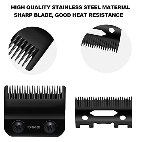 BaBylissPRO FX8010B Replacement Fade Blades - Black Graphite Compatible with FX870/FXF880/FX810/FX825/FX673N