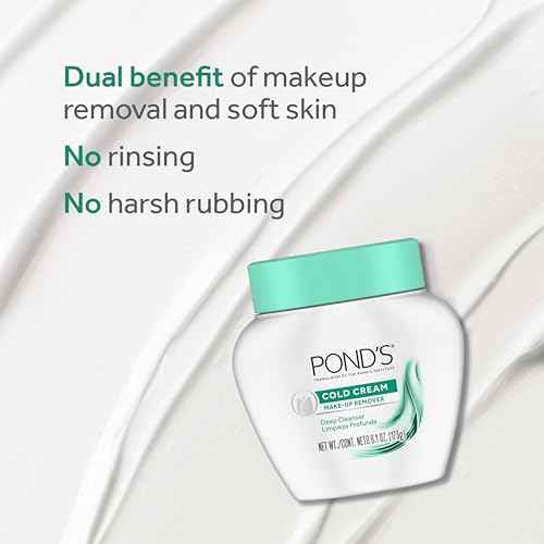 POND'S Cold Face Cream, Skin Care Facial Cleanser for All Skin Types, Deep Moisturizing Face Wash & Makeup Remover, 9.5 oz, 3 Pack