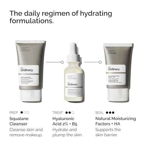 The Ordinary The Daily Set, Daily Skincare Routine with Squalane Cleanser, Hyaluronic Acid 2% + B5, and Natural Moisturizing Factors + HA | Skin Care Set