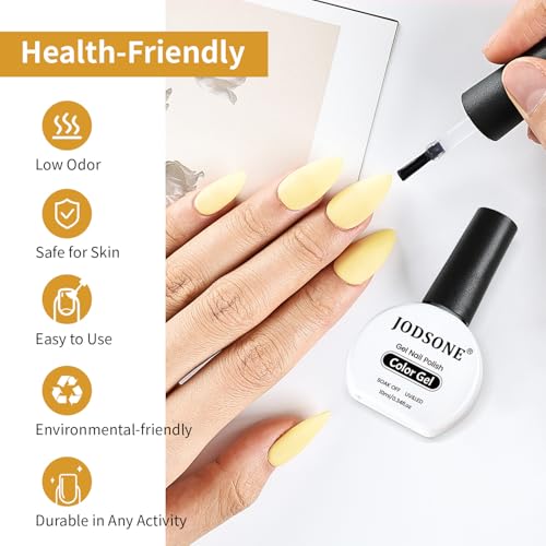 JODSONE Chocolate Milk Gel Nail Polish 10ml Soak Off LED Nail Polish Nude Brown Nail Color Salon Quality Vegan & Cruelty-Free Low Odor Need U V Lamp Curing