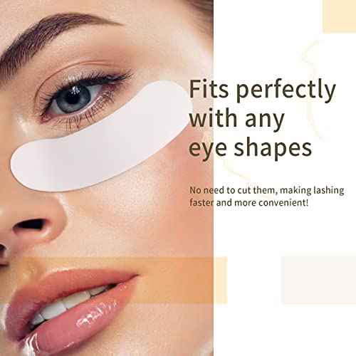 100 PCS Foam Eye Pads for Lash Extensions, Under Eye Pads for Eyelash Extensions, Micro-foam Lash Patches Lint Free, Stick Well, No Tape Needed, Hypoallergenic