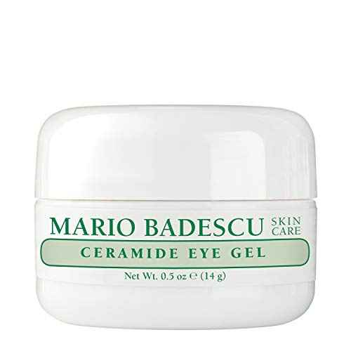 Mario Badescu Ceramide Eye Gel for All Skin Types | Oil Free Eye Gel that Tightens and Smoothes | Formulated with Ceramides & Glycerin, 0.5 Ounce