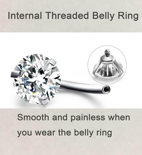 QWALIT Belly Button Piercing Kit Belly Piercing Kit Navel Piercing Kit Stainless Steel