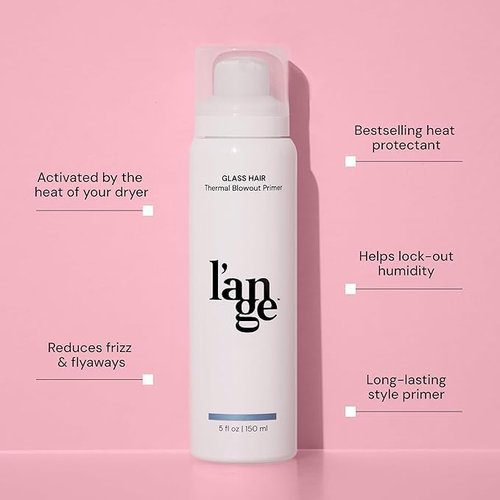 L'ANGE HAIR Glass Hair Heat Protectant Spray - Anti-Frizz Blow Dry Mist | Long-Lasting Hold & Shine | 5 fl oz, 2-Pack