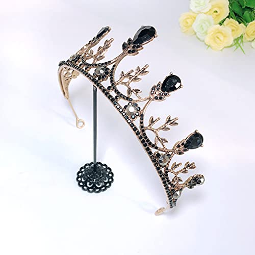 Baroque Tiara Baroque Vintage 1pc Baroque Crown Grace Women's Rhinestones Set Baroque Queen Baroque Black