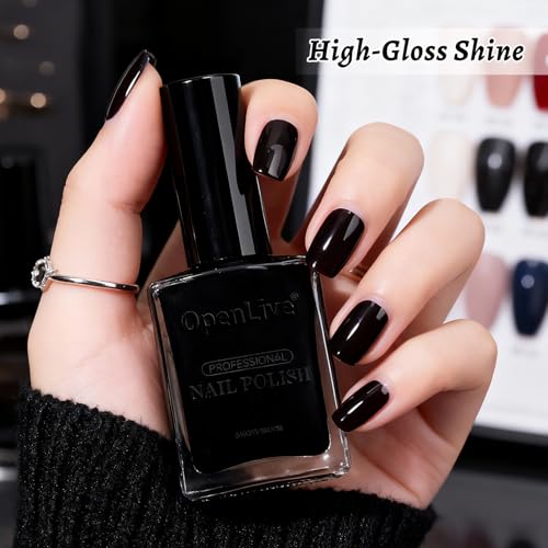 OpenLive Quick Drying 18ml Nail Polish Long Lasting Shine, Fingernail Toenail Nail Art DIY Home Travel Nail Art Gift