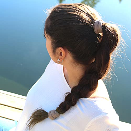 Burlybands Large Hair Ties for Thick, Heavy or Curly Hair - Non-Slip, Non-Damage, Seamless Women's Ponytail Scrunchies - Blonde, 3 Pcs