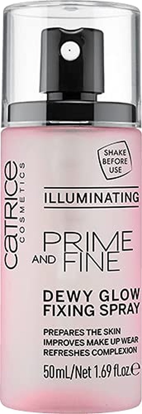Catrice | Prime & Fine Illuminating Dewy Glow Spray | Transparent and Fast Drying Fixing Spray| Paraben Free & Vegan | Cruelty Free
