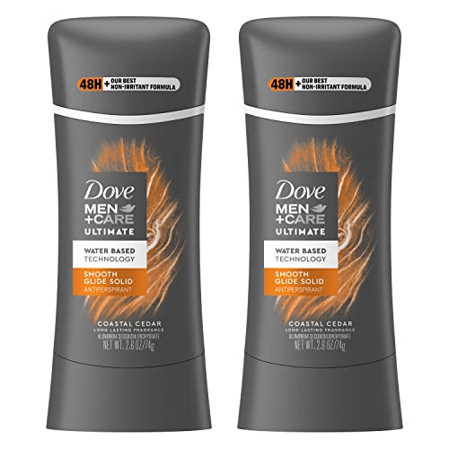 DOVE MEN + CARE Antiperspirant hydrating, water-based deodorant Coastal Cedar with our best non-irritant formula 2.6 oz 2 Count
