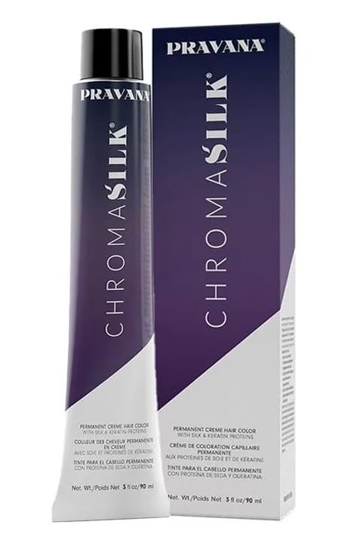 ChromaSilk Hair Color Creme - Permanent Hair Coloring with Silk & Keratin Protein | 3oz, Shade 1N