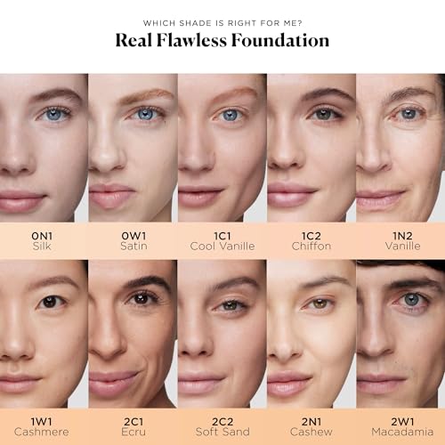 Laura Mercier Real Flawless Weightless Perfecting Waterproof Liquid Foundation: Medium-Buildable Coverage, 12 HR Fade-Proof Wear, Natural Finish, Hydrating, Long Lasting, Non-Comedogenic, Sepia