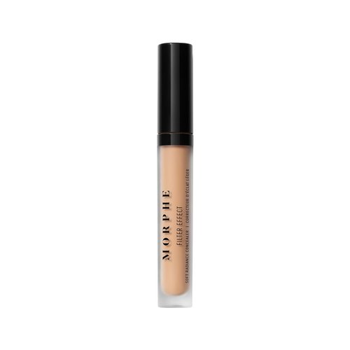 Morphe Filter Effect Soft Radiance Concealer - Buildable Liquid Makeup with Hyaluronic Acid & Pomegranate - Tan 24 (0.12 fl oz)