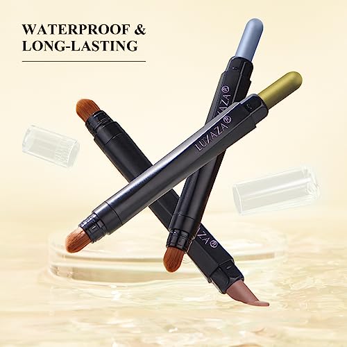 LUXAZA Cream Eyeshadow Stick, Hypoallergenic Shimmer Eye Shadow Makeup, Pro Waterproof & Long Lasting Eye Brightener, Eyeshadow Pencil Crayon #174