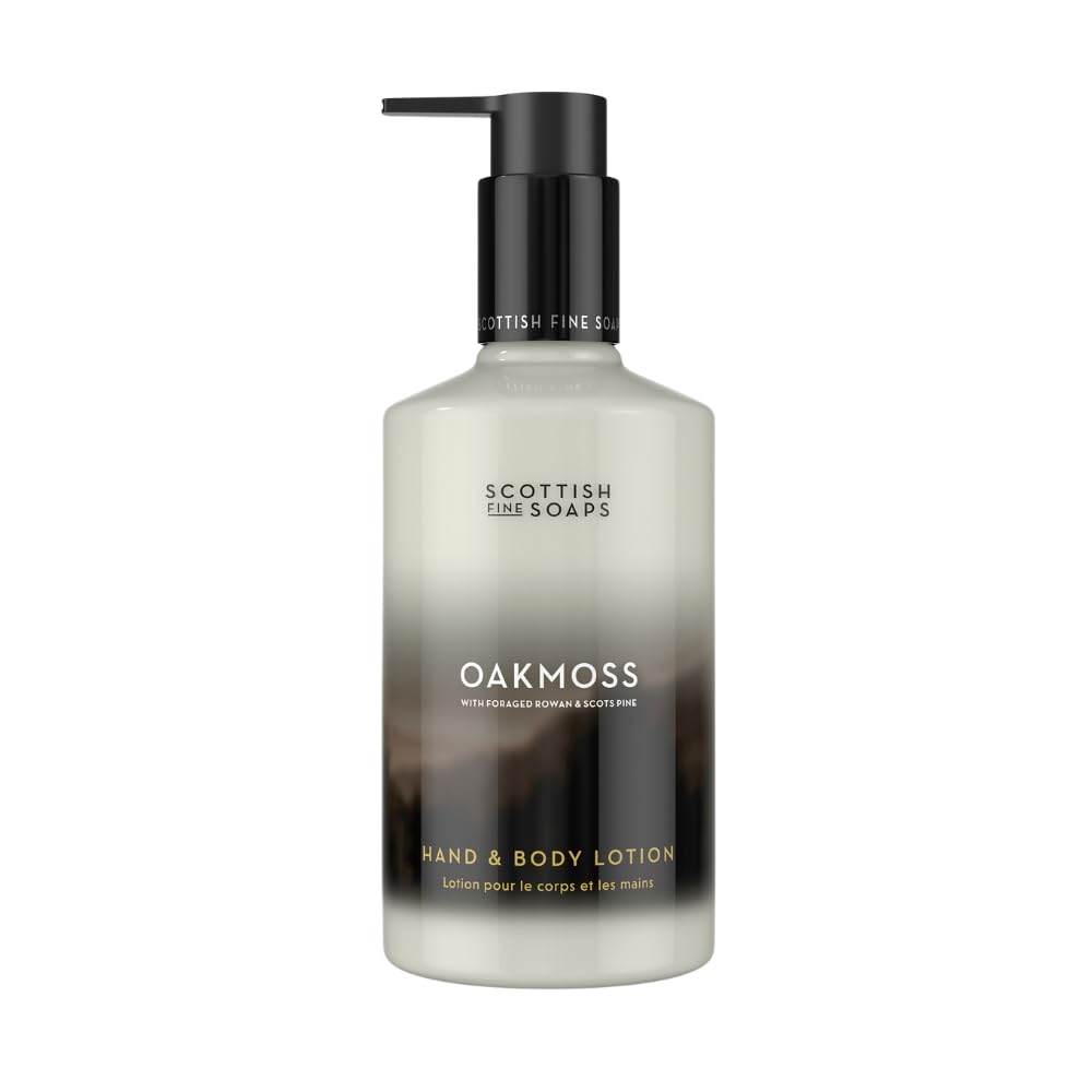 Scottish Fine Soaps Oakmoss Hand & Body Lotion - Nourishing Moisturizer | 300ml Size