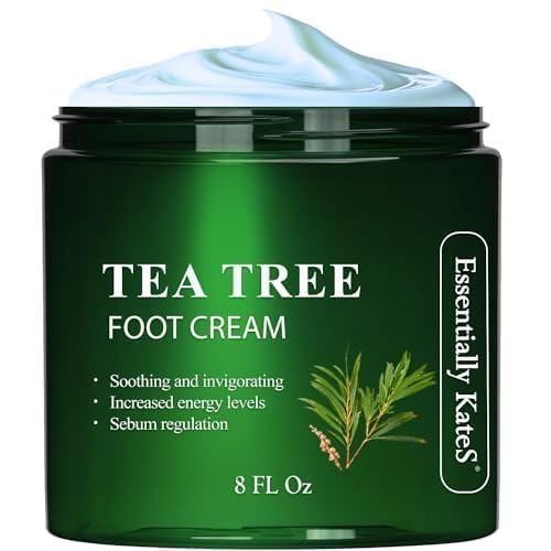 Essentially Kate's Tea Tree Oil Foot Cream - Soothes Itching Skin & Odor | 8 Fl Oz for Healthy Feet