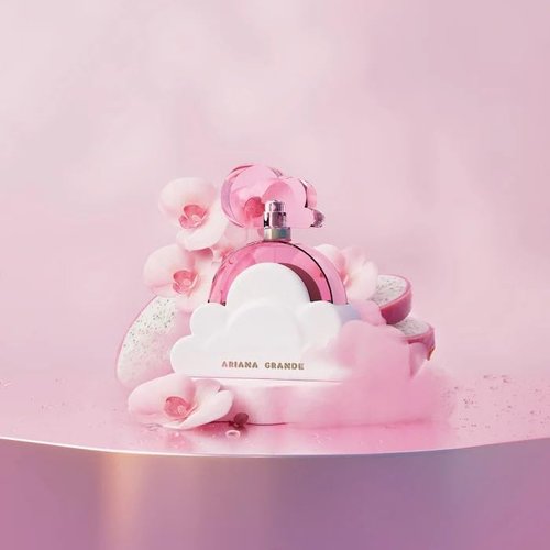 Ariana Grande Cloud Pink Eau de Parfum – Long Lasting Fragrance with Dragon Fruit, Vanilla Orchid, and Amber Woods – Gourmand Musk Women’s Perfume – Travel Size – 0.33 Fl Oz