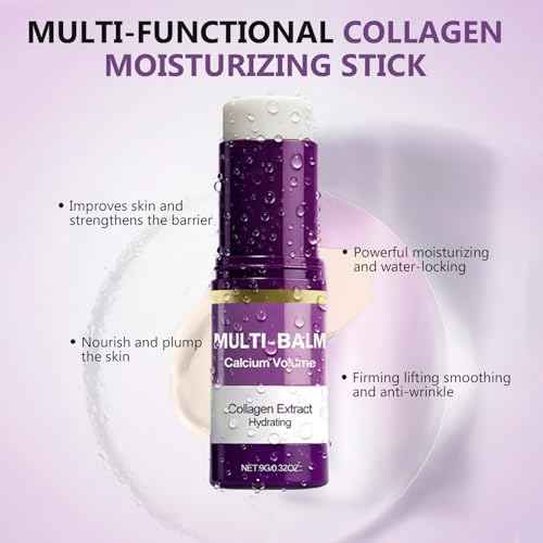 Calcium Multi Balm Stick, Moisturing Stick Hydrating, Friming and Anti-Wrinkle for Eyes, Face and Neck Skin, Tighten and Enhance Skin Elasticity for Woman