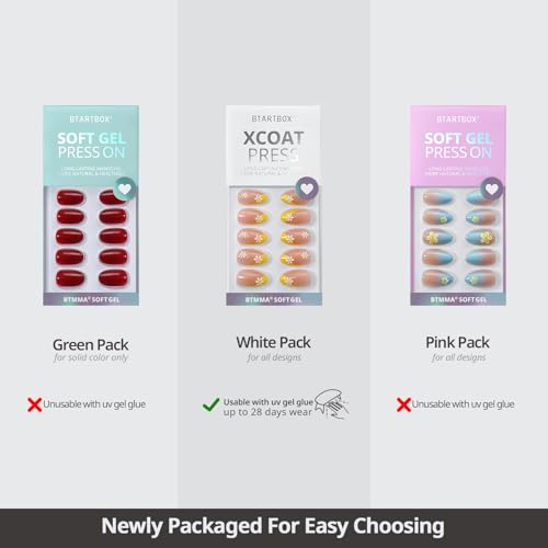 BTArtbox Press On Nails Short - Mocha Hypnotic, Almond Brown Spakly Cat Eye Press On Nails with Glue and Adhesive Tabs for Women, Soft Gel Glue On Nails in 16 Sizes - 32 Stick On Nails Kit