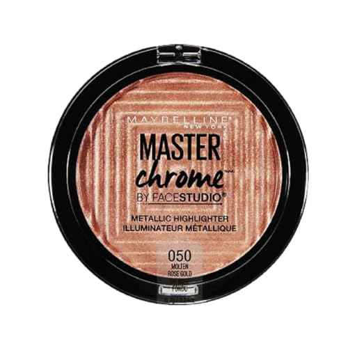 Maybelline New York Facestudio Master Chrome Metallic Highlighter Makeup, Molten Rose Gold, 0.24 oz.
