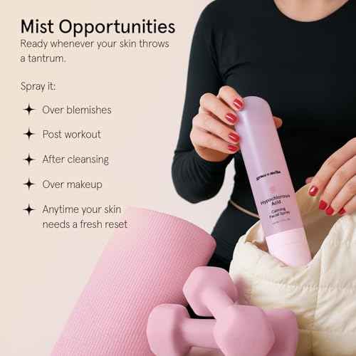 grace & stella Hypochlorous Acid Spray for Face - Acne Spray - Gentle Face Mist to Calm Redness, Flare-Ups, Breakouts, Body Acne, Bacne - Soothing Facial Mist for Sensitive Skin (120ml/4 fl oz)