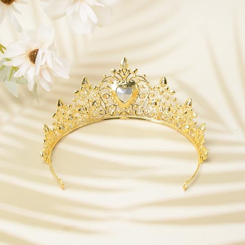 S SNUOY Tiaras and Crowns for Women Crystal Queen Crowns Rhinestone Princess Tiaras Hair Accessories for Bridal Birthday Prom Party - April Birthstone