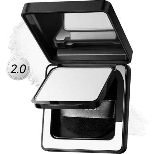 CARSLAN 2.0 Black Magnet Soft Focus Powder, Waterproof Translucent Pressed Setting Powder, 24H Longlasting Talc-Free Face Powder, Oil Control Compact Makeup,01 Translucent For Dry&Com Skin, 0.28Oz