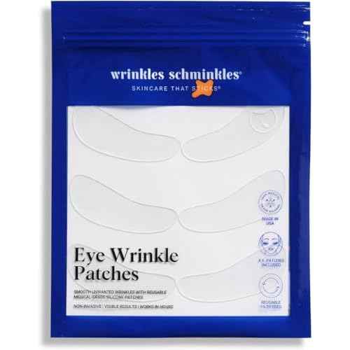Wrinkles Schminkles Under Eye Patches - Rejuvenate Wrinkles with Medical Grade Silicone Reusable Anti-Wrinkle Patches for Under Eye Treatment, Banish Dark Circles (3 Pairs)