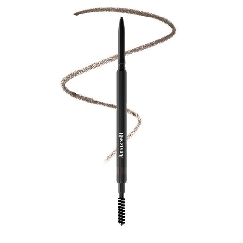 Araceli Beauty Eyebrow Pencil - Ultra-Slim Precision Tip & Spoolie for Long-Lasting, Water-Resistant Brows | Dark Brown