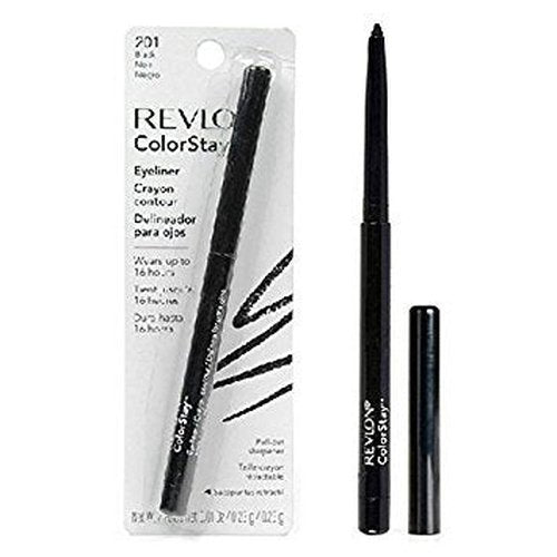 Revlon ColorStay Eyeliner Pencil, Black [201], 0.01 oz (Pack of 6)