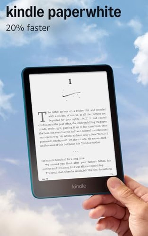 Amazon Kindle Paperwhite 16GB (newest model) – 20% faster, with new 7" glare-free display and weeks of battery life – Jade + 3 Months of Kindle Unlimited (with auto-renewal)