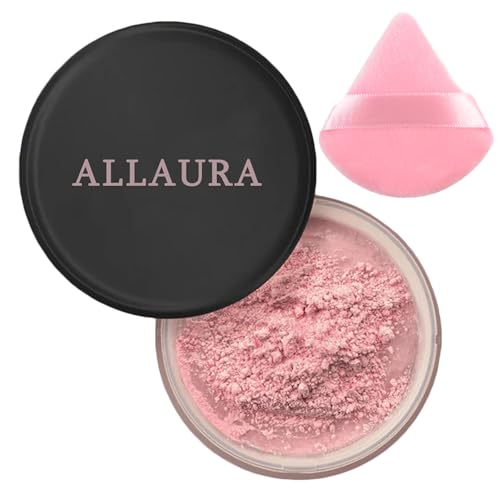 Allura Beauty Blurring Powder, Blurring Setting Powder By Allura, Allura Beauty Pink Setting Powder, Allura Blurring Setting Powder, Blurring Powder Pink for All Skin Tones (pink)