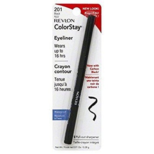 Revlon ColorStay Eyeliner Pencil, Black [201], 0.01 oz (Pack of 6)