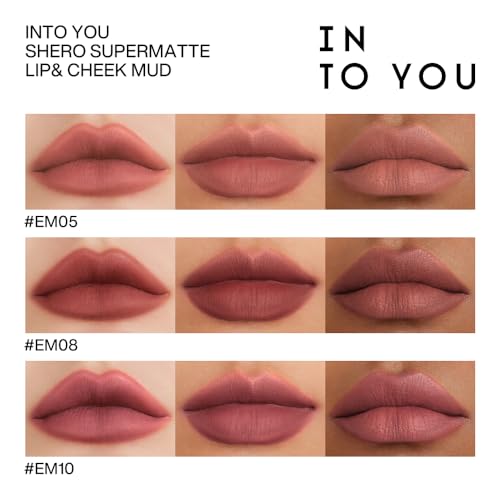 INTO YOU Lipstick For Women, Velvet Matte Finish Lip Stain, Lipstick Long Lasting, Lip Tint, High Impact Lipcolor With Lightweight Lip Mud Texture, Dual-Use For Lips And Cheek, Nude Lipstick (EM08)