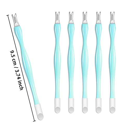 Allstarry 30 Pieces Nail Cuticle Trimmer Remover Rubber Nail Cleaner Double Head Dead Skin Cuticle Knife Removal Fork Plastic Handle Cuticle Pusher Nail art Tools for Girls Women and Men - Black