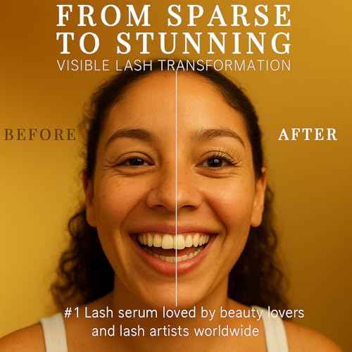 Lash Serum for Eyelash Growth - Premium Eyelash Growth Serum Advanced Eye Lash Serums for Longer, Fuller, Thicker Lashes with Natural & Vegan Formula for Sensitive Eye - Includes Ribbon for Gift