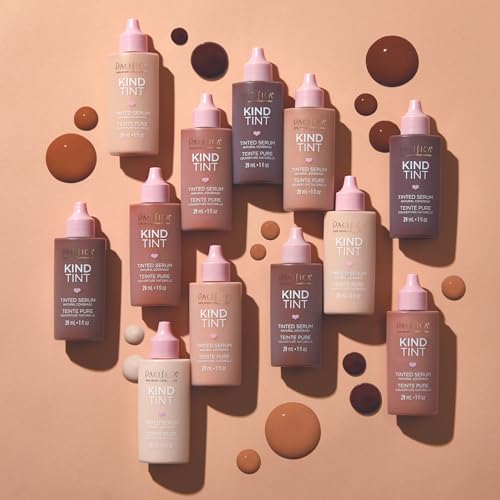 Pacifica Tinted Moisturizer – Kind Tint Serum, Lightweight Hydrating Foundation with Vegan Collagen & Hyaluronic Acid for Dewy Glow, Buildable Coverage, Vegan, 1 fl oz (Shade 24)
