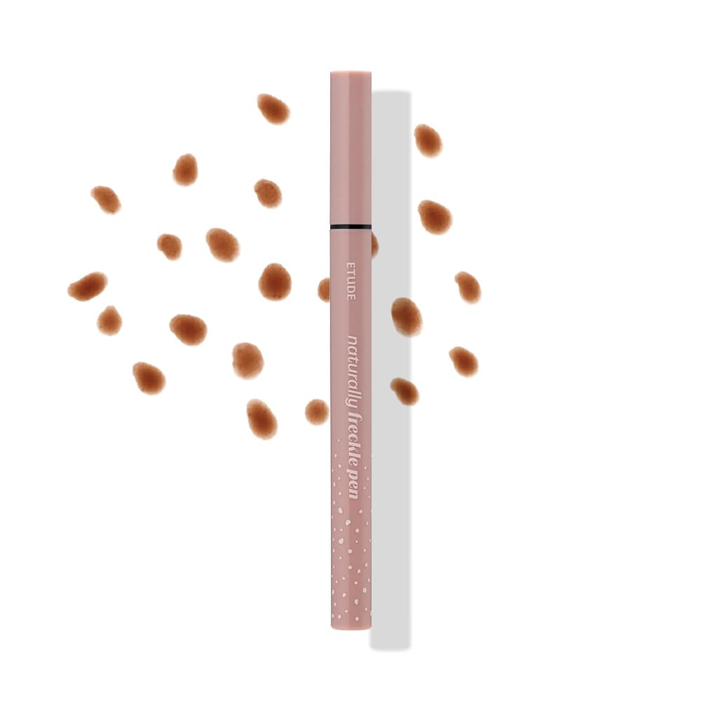 ETUDE Naturally Freckle Pen - Waterproof Light Brown Faux Freckles | Easy Control Sponge Tip (0.5g)