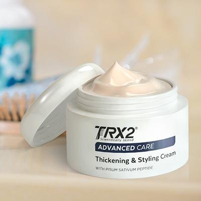 TRX2 Hair Thickening Cream - Lightweight & Non-Sticky Formula for All Hair Types | Thicker, Hydrated Hair [1.7 oz]