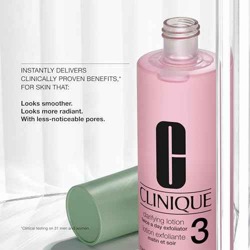 Clinique 3-Step Clarifying Lotion Face Exfoliator 3 | Toner With Witch Hazel + Salicylic Acid | For Combination Oily Skin Types
