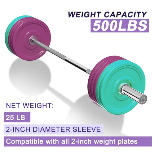 Olympic Barbell Curl Bar EZ Bar 4/5/6/7 FT Barbell Bar 300/400/500/600 Weight Capacity Strength Training Bar for Home Gym