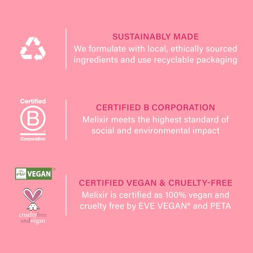 Melixir Vegan Lip Treatment, Sheer Tinted Lip Balm for Instant Hydration & Shine, Moisturizing Lip Gloss, Infused with Vegan Collagen & Jojoba Oil, Cruelty-Free, Korean Skincare-4 Berry(0.5oz/15g)