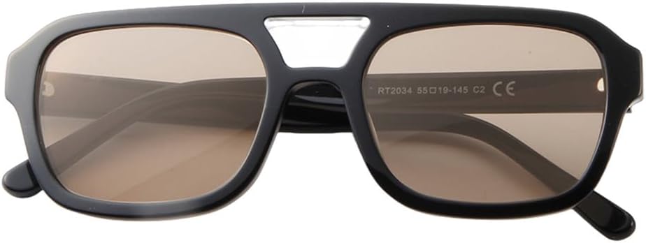 Skiennix Retro Big Frame Sunglasses - UV400 Protection | Stylish White Acetate Design for All