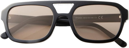 Skiennix Retro Big Frame Sunglasses - UV400 Protection | Stylish White Acetate Design for All