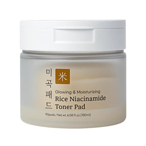 Rice Niacinamide Skin Pad - Brightening & Moisturizing 90 Pads for All Skin Types | Anti-Aging Care