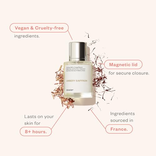 Dossier - Ambery Saffron 1.7 Fl Oz (50ml) - Eau de Parfum - Inspired by B.accarat R.ouge 540 - Vegan, Unisex Perfume Spray