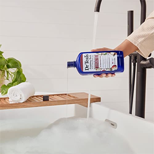 Dr Teal's Foaming Bath with Pure Epsom Salt, Shea Butter & Almond, 34 fl oz (Pack of 4) (Packaging May Vary)